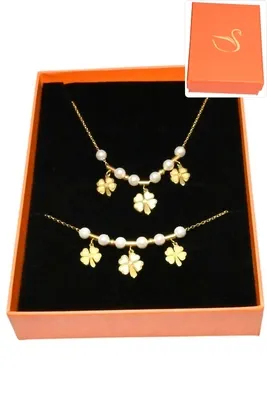 Coffret tréfle parure bijoux collection hervé aliex Or