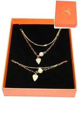 Coffret coeur parure bijoux collection hervé aliex Or