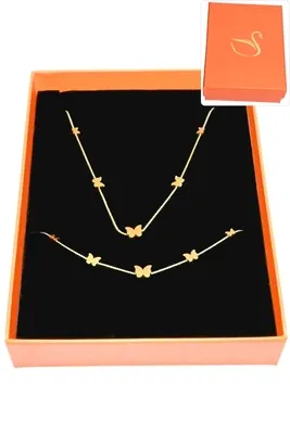 Coffret papillon parure bijoux collection hervé aliex Or