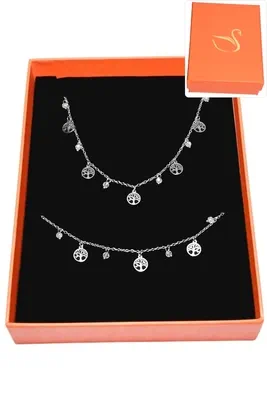 Coffret arbre de la vie parure bijoux collection hervé aliex Argent