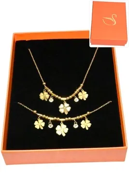 Coffret tréfle parure bijoux collection hervé aliex Or NHUKIL 