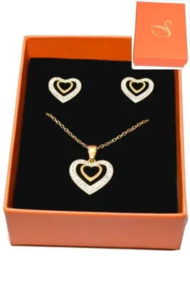 Coffret coeur parure bijoux collection hervé aliex Or