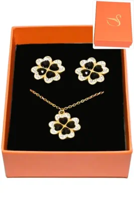 Coffret tréfle parure bijoux collection hervé aliex Or