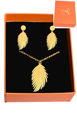 Coffret feuille parure bijoux collection hervé aliex Or 4B3299 
