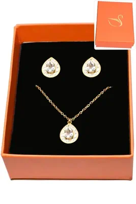 Coffret goutte parure bijoux collection hervé aliex Or