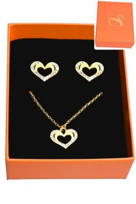 Coffret coeur parure bijoux collection hervé aliex Or