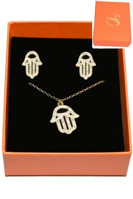 Coffret main de Fatma parure bijoux collection hervé aliex Or