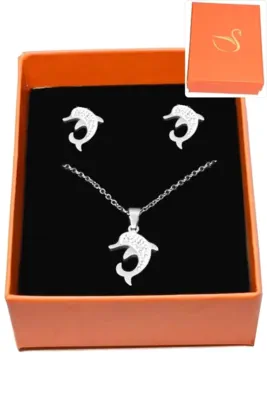 Coffret dauphin parure bijoux collection hervé aliex Argent