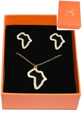 Coffret afriqueparure bijoux collection hervé aliex Or