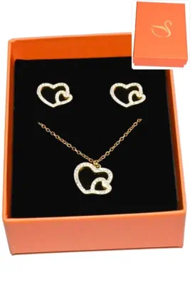 Coffret coeur parure bijoux collection hervé aliex Or