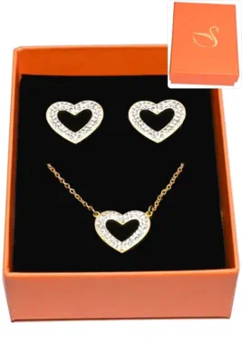 Coffret coeur parure bijoux collection hervé aliex Or