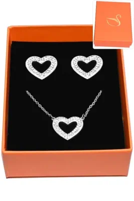 Coffret coeur parure bijoux collection hervé aliex Argent B6C4D0 
