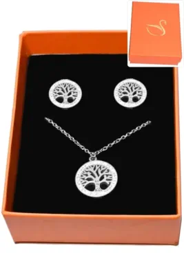 Coffret arbre de la vie parure bijoux collection hervé aliex Argent