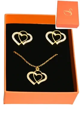 Coffret coeur parure bijoux collection hervé aliex Or
