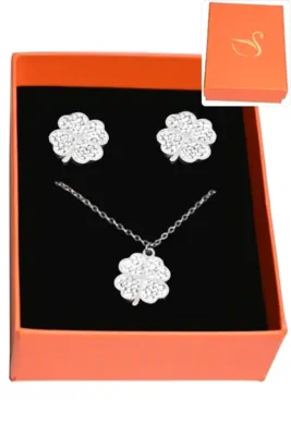 Coffret tréfle parure bijoux collection hervé aliex Argent CA7BD 