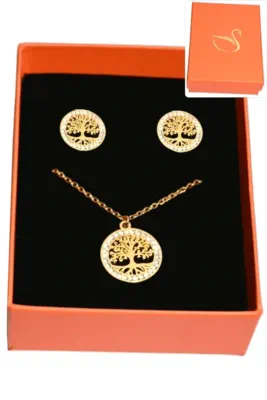 Coffret arbre de la vie parure bijoux collection hervé aliex Or CD7F5 