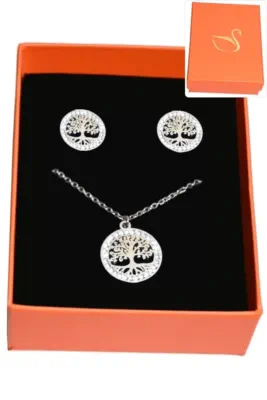 Coffret arbre de la vie parure bijoux collection hervé aliex Argent CD7F5 