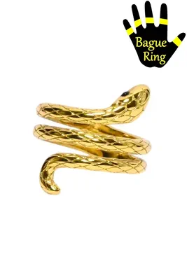 Bague taille 19mm serpent Or CDA948 