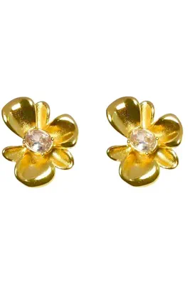 Boucle-d-oreille fleur Or
