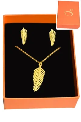 Coffret feuille de la vie parure bijoux collection hervé aliex Or