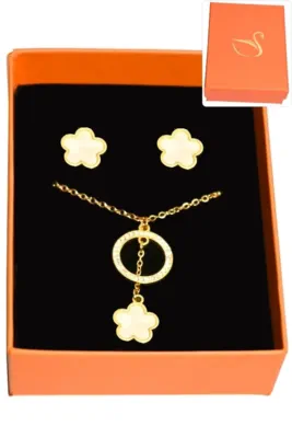 Coffret fleur parure bijoux collection hervé aliex Or