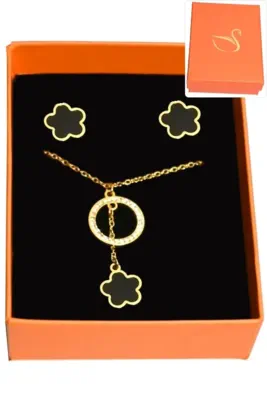 Coffret fleur parure bijoux collection hervé aliex Or