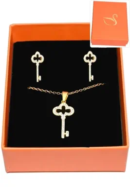 Coffret clé parure bijoux collection hervé aliex Or