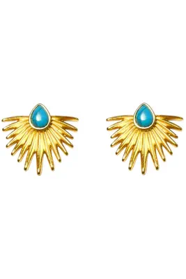 Boucle-d-oreille turquoise Or