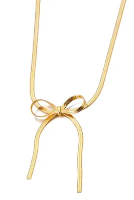 Collier noeud papillon Or