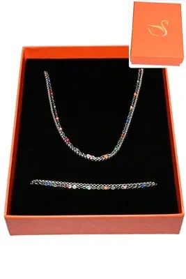 Coffret collier parure bijoux collection hervé aliex Argent