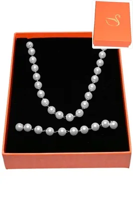 Coffret perle parure bijoux collection hervé aliex Argent