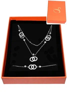Coffret infini parure bijoux collection hervé aliex Argent