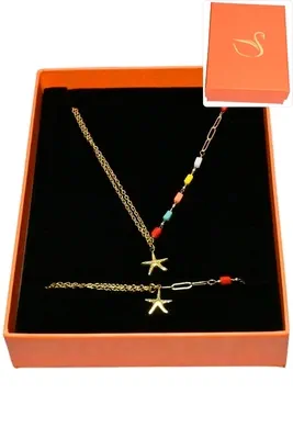 Coffret étoile de mer parure bijoux collection hervé aliex Or