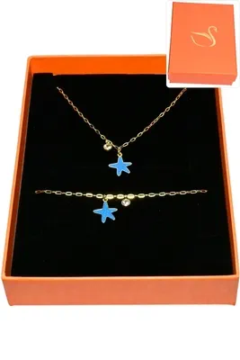 Coffret étoile de mer parure bijoux collection hervé aliex Or