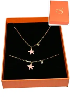 Coffret étoile de mer parure bijoux collection hervé aliex Or