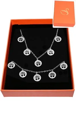 Coffret arbre de la vie parure bijoux collection hervé aliex Argent