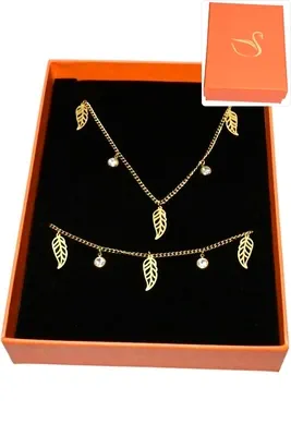 Coffret feuille de la vie parure bijoux collection hervé aliex Or