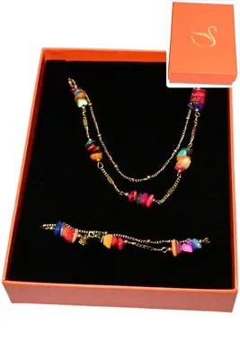 Coffret pierre parure bijoux collection hervé aliex Or