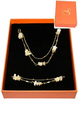 Coffret pierre parure bijoux collection hervé aliex Or