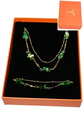 Coffret pierre parure bijoux collection hervé aliex Or