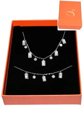 Coffret collier parure bijoux collection hervé aliex Argent