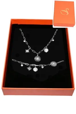 Coffret soleil parure bijoux collection hervé aliex Argent