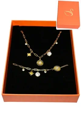 Coffret soleil parure bijoux collection hervé aliex Or