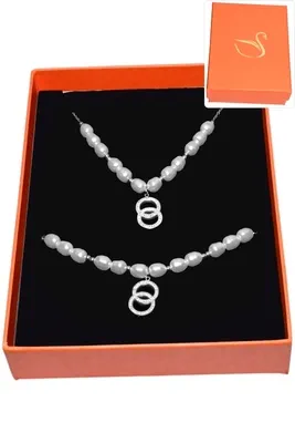 Coffret infini perle parure bijoux collection hervé aliex Argent