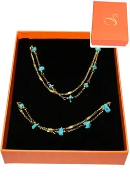 Coffret pierre parure bijoux collection hervé aliex Or