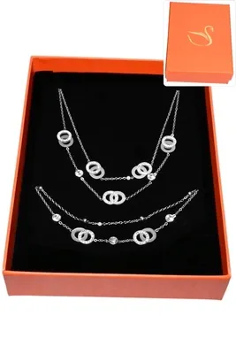 Coffret infini parure bijoux collection hervé aliex Argent