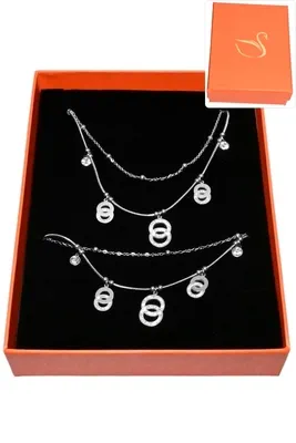 Coffret infini parure bijoux collection hervé aliex Argent