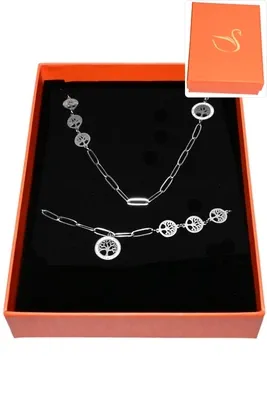 Coffret arbre de la vie parure bijoux collection hervé aliex Argent