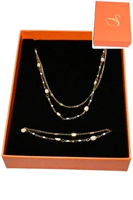 Coffret pierre parure bijoux collection hervé aliex Or