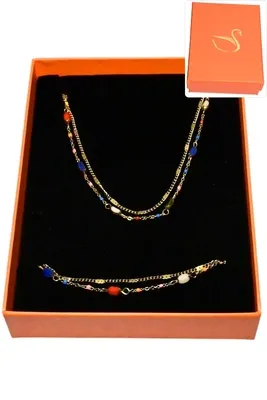 Coffret pierre parure bijoux collection hervé aliex Or